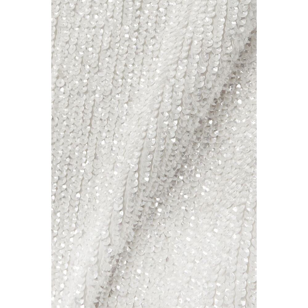 Retrofête Dolly Strapless Feather-Trim Sequin Satin Gown - Picture 6 of 13